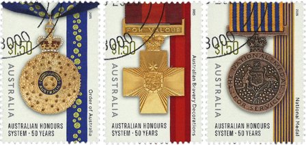 Australien - Fortjenstmedalje - Stemplet sæt 3v