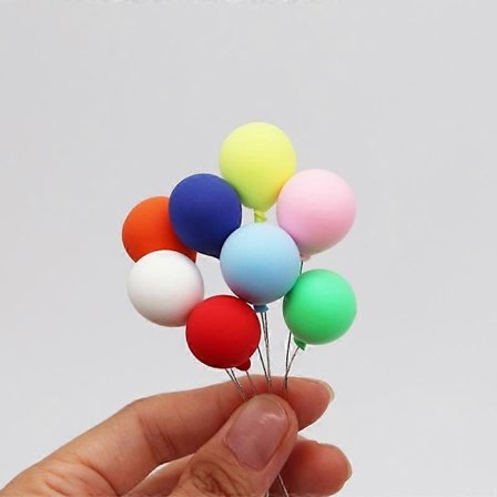 8 st / Set 1:12 Mini Hus Leksak Simuleringsballong för Trädgårdsscen Dekoration 8 st / Set Ballong