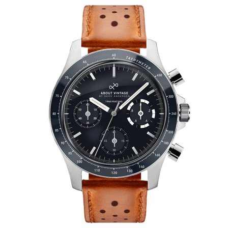 1960 Racing Chronograph | Chirurgická ocel a půlnoční modrá pro muže - Náramkové hodinky