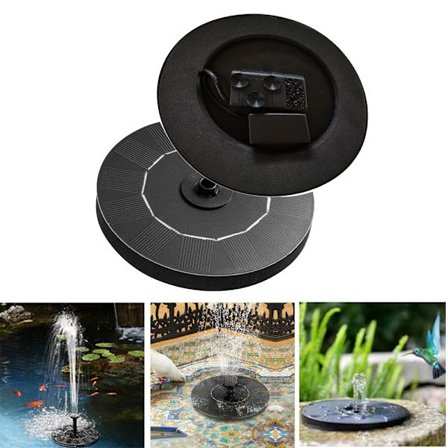 Mini Solar Fountain Pool Damm Vattenfall Sol Fountain Trädgårdsdekoration utomhus