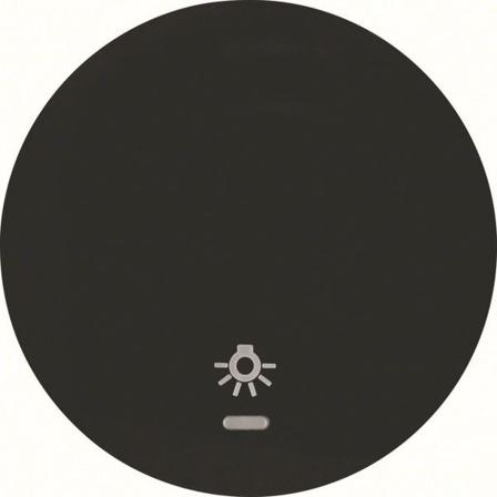 Hager 16212035 Vipu malleihin R.1 ja R.3 Yksiosainen vipu, musta, symboli "valo", Katkaisijat & pistorasiat