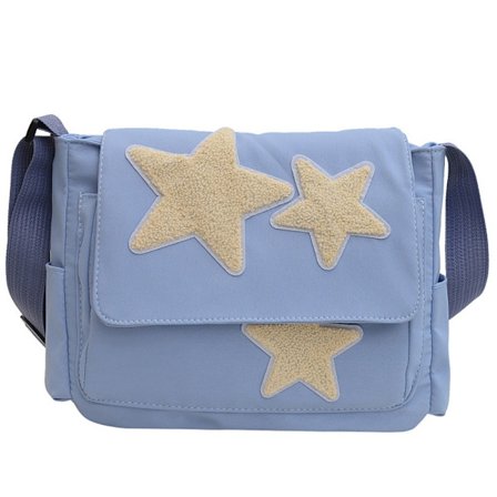 Star Pattern Messenger Bag Casual Axelväska BLÅ