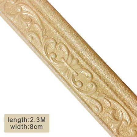 2,3 M Vægbeklædningslinie Tapet Fodlister Kant Vandtæt Anti-