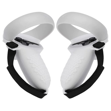 Silikondeksel Kompatibelt med Oculus Quest 2-kontroller, Sklisikkert tilbehør, Med justerbar håndstropp