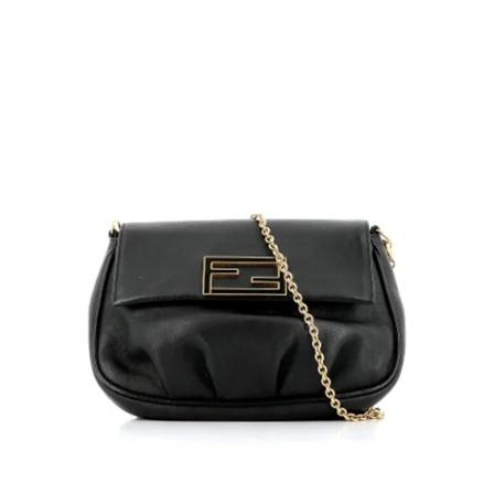 Fendi Vintage Pre-owned Leather fendi-Tass , Zwart , unisex , Maat: ONE Size Vintage Tassen