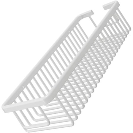 Veggmontert Baderomshylle Aluminium Mesh Kurv Hullfri Hylle Rom Aluminium Hvit 30cm
