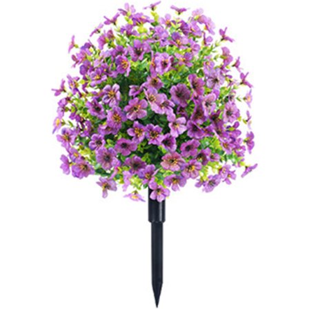 Kunstige Blomster Havestager, Eukalyptus & Blomstrende Stilk Dekoration med Jordspyd - Forår til Sommer Haveindretning til Stier, Por