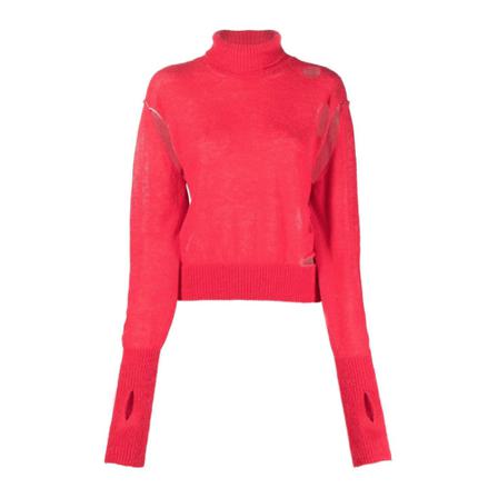 MM6 Maison Margiela Turtleneck Rød, Dame Rullekraver