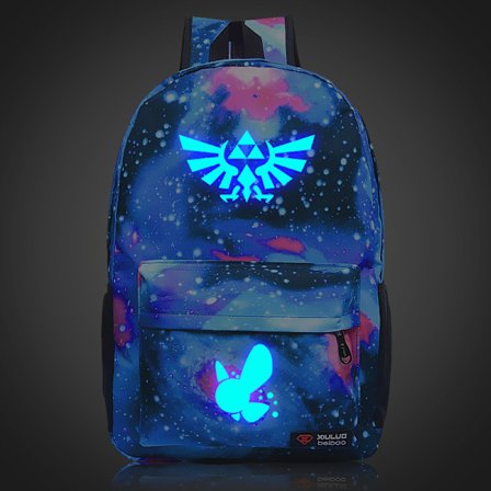 Zelda Legend Ryggsäck Ryggsäck Starry sky blue blue glow