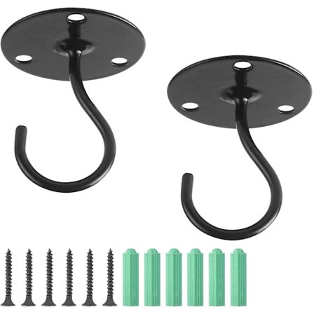 Mordely Ceiling Hooks For Hanging Plants - Metal Plant Bracket Iron Wall Mount Lanterns Hangers For Hanging Bird Feeders, Lanterns, Wind