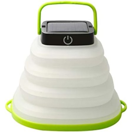 Grønn Sammenleggbar Campinglampe, Bærbar Utendørs Campinglykt Solcelle Teltlampe Oppladbar Nødlampe, Bolleform Design