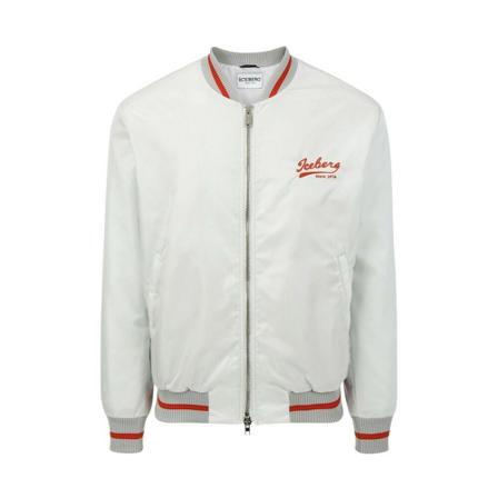 Iceberg, Bomber Jackets Wit, Heren, Maat:L