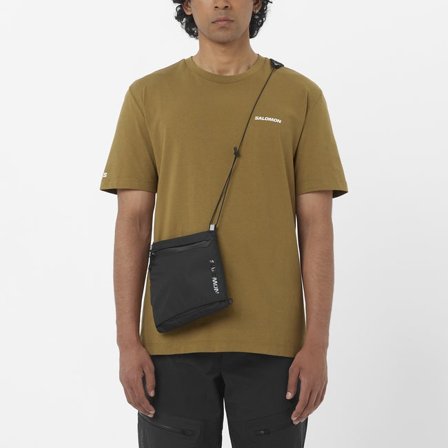 Salomon - Pánské triko s krátkým rukávem Chest Logo - Brilliant Olive