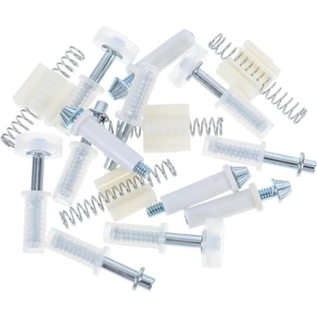 16 Dele Dørhardware Styreskinne Tilbehør Skydedør Garderobedør Skab Skydedørsrulle Skydedørsguide til Autocamper