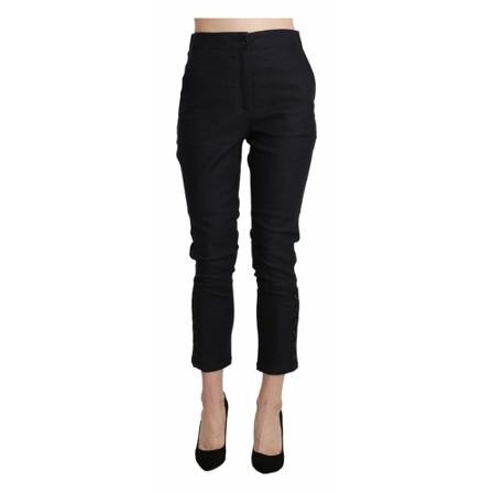 Ermanno Scervino, Cropped Pants Zwart, Dames, Maat:S