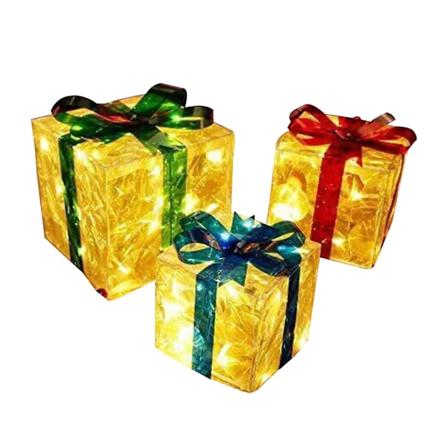 Joululahjapakkaus 3-osainen taittuva joululahjapakkaus Luminen joululahjapakkaus Joulu Lyhty Festivaali Valosarja