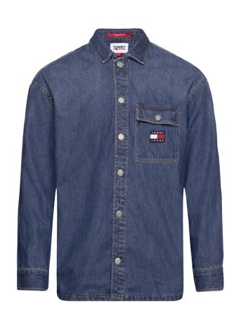 Tjm Classic Denim Overshirt Overshirts Denim Shirts Blå Tommy Jeans*Betinget Tilbud