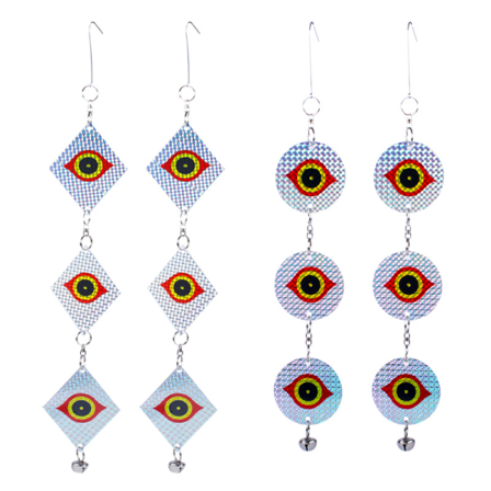 IC 12 stk. fugleafskrækkere med øjne, reflekterende fugleafskrækkere, skræmme fugle væk