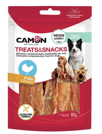 Camon Filetto Snack Di Pollo Naturale Senza Additivi Per Cani 80g
