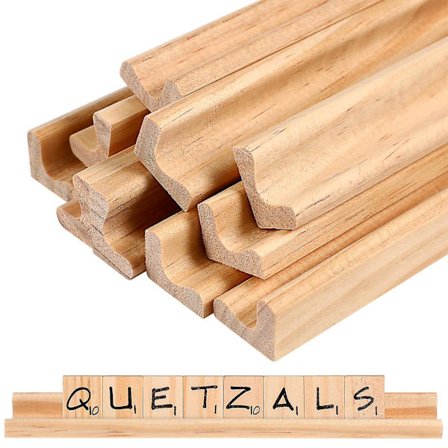 10 stk. træbogstavsholdere Mahjong-stativer Bogstavspil Støttebeslag Bogstavfliseholdere Spilbrikker