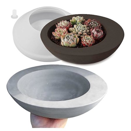 Stor Rund Behållare Form, Silikon Oregelbunden Skål Förvaring Resin Betongform, Resin Gjutning