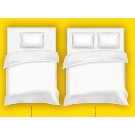 Kertakäyttöiset vuodevaatteet 2 kpl - Yhden hengen sänky 3 osaa