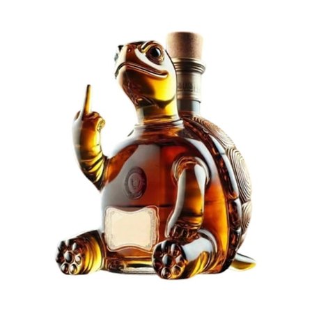 3D Middle Finger Skildpadde Whiskey Karaffel Skildpadde Whiskey Vinglas Flaske Til Bar Kontor Hjem Indretning Unik Vin Karaffel (Fww)