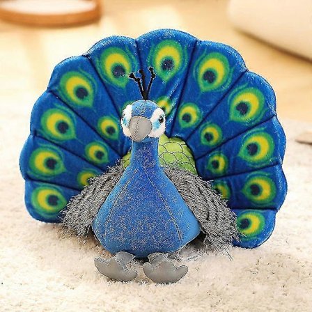 25*30 cm Livagtig Påfugl Plysdyr Legetøj Blå Grøn Påfugl Plys Puder Boligindretning Fødselsdagsgave Til Børn Pige