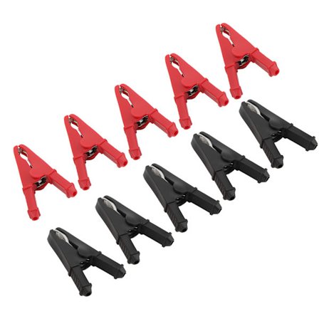 10 st Elektriska Testklämmor God Elektrisk Ledningsförmåga Korrosionsbeständighet Strömtesttillbehör 30A 1000V