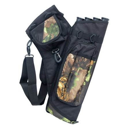 Multifunksjonell 4-rørs ryggpilkogger Skulderhengt Målskyting Bueskytterkogger med justerbar stropp