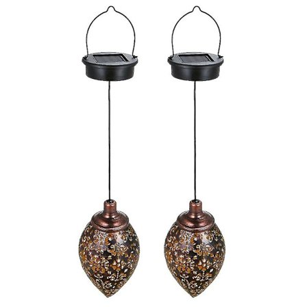 2 Pak Solcelled Have-Lanterner