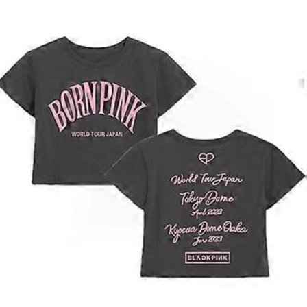 Pink og sort T-shirt Born Pink T-shirt Kpop Born Pink Tøj Born Pink Top Wear Golf Trænings T-shirts Kortærmet