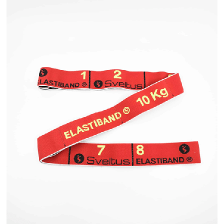 Sveltus Punainen Elastinen Vastusharjoitusnauha 10 kg - Neljän nauhan setti