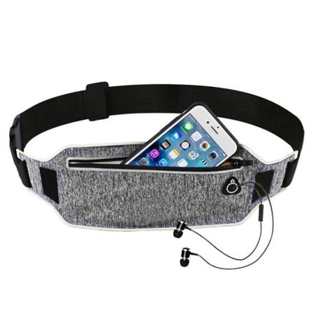 Menn kvinner Fanny Pack Midjeveske Mobiltelefon Utendørs Løping Personlig Vanntett Tyverisikringslomme Ultratynn Usynlig Light gray Silver Six-inch 