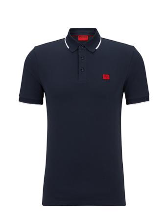 Deresino232 Polos Short-sleeved Marineblå HUGO*Betinget Tilbud