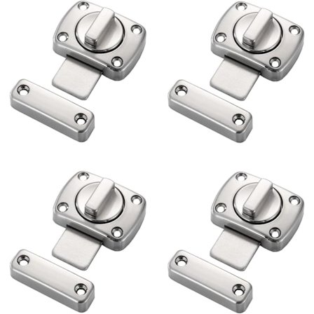 Kylpyhuoneen oven WC-oven lukko 55x40mm Pyörivä pulttilukko lemmikkiporttiin Oven lukko Sinkkiseos huonekalukaappiin Ikkuna Harjattu viimeistely 4 