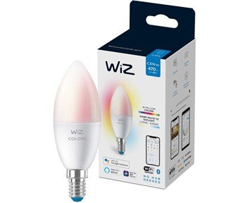 WIZ Wi-Fi BLE 40W C37 E14 922-65 RGB 1PF/6 - 4,9 W Smart LED-lampa med färg och justerbart vitt ljus