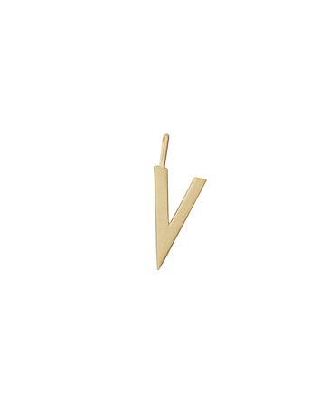 Design Letters Letter For Initial Necklace A-Z (18K Gold-Plated) - Gold - 16 MM