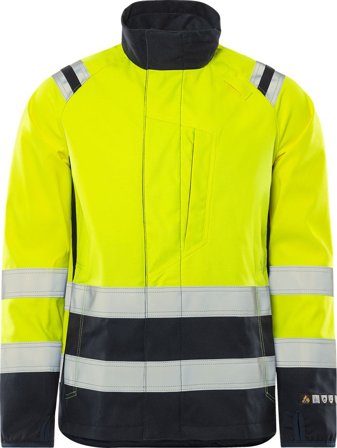 Fristads Herr Flamestat softshell-jacka stretch 4016 FSS, klass 3, Varsel Gul/Marinblå