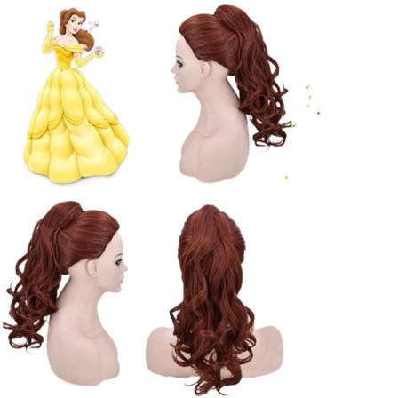 Kvinnor Peruk Film Skönhet och Odjur Princess Bell Samma stil Cover W165