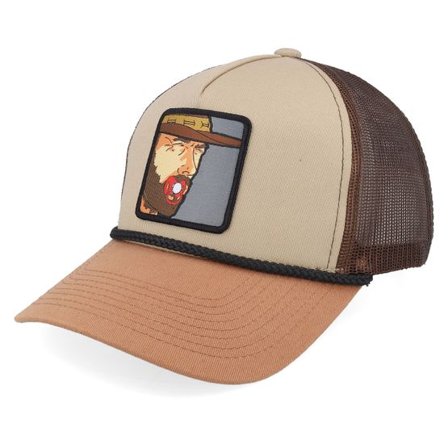 BOOM - Brun trucker Keps - Grown Man With Pacifier Rope Khaki/Brown/Caramel A-Frame Trucker @ Hatstore