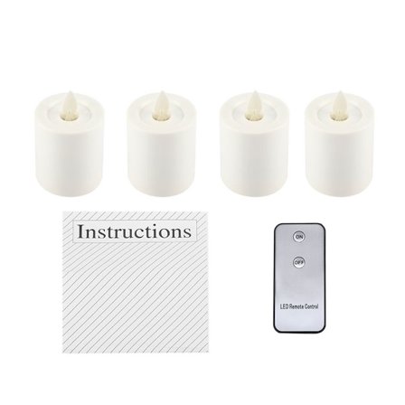 Elektronisk flammefri stearinlys, romantisk telys glødende KLB