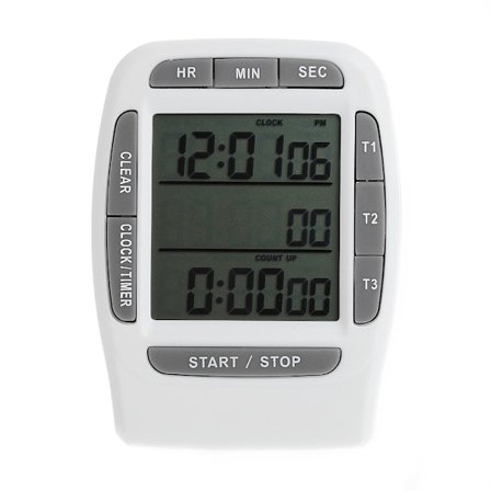 Digital LCD Multi-Channel Timer CountDown Laboratory 3-kanals timer 99 timmar