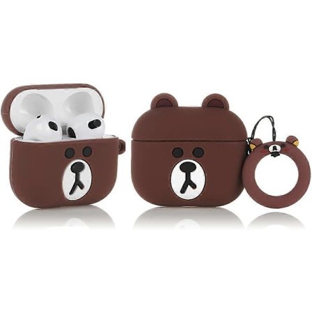 Passform designad för Airpods 3:e generationen 2021, Silikon Tecknad Söt Fodral Skyddande Stötsäkra Skal för Airpods 3