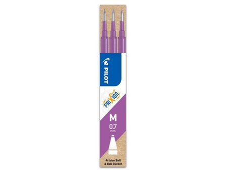 Pilot Refill Frixion 0,7mm ljuslila 3/fp - Lyreco - Kontorsmaterial - Pennor - Pennpatroner