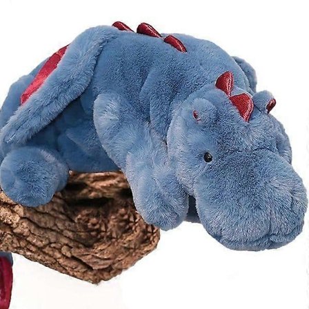 Sininen, 70 cm, pehmolelu Söpöt pehmopäälohikäärmeet, painotetut dinot