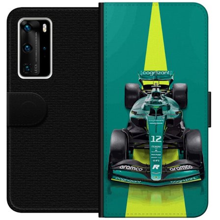Kompatibelt Lommeboketui til Huawei Huawei P40 Pro Aston Martin Formel 1-bil i grønt racingdesign med moderne studiofølelse