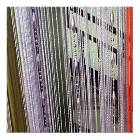 Boheemi Helmillä Koristeltu Ovi-verho Huoneenjakaja Ovenkoriste 1m x 2m