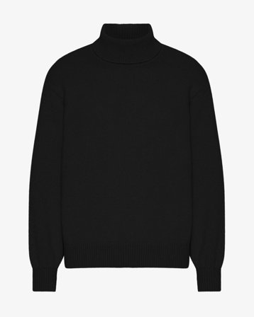 Merino Wool Turtleneck - Deep Black 2XL
