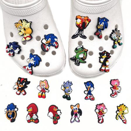 20 kpl Cartoon Sonic -sarjan tukkeja, kukkakuvioisia koristelukkeja